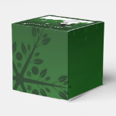 Green Snowman Winter Scenery kerstfeestdoos Bedankdoosjes (Achterkant)