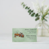 Green Social introduction calling card-tractor Visitekaartje (Staand voorkant)