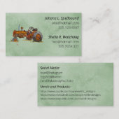 Green Social introduction calling card-tractor Visitekaartje (Voorkant / Achterkant)