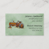 Green Social introduction calling card-tractor Visitekaartje (Voorkant)