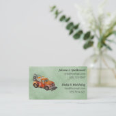 Green Social introduction calling card-wrecker Visitekaartje (Staand voorkant)