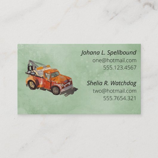 Green Social introduction calling card-wrecker Visitekaartje (Voorkant)