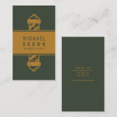 Green Soft Brown  Barber shop Visitekaartje (Voorkant / Achterkant)