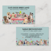 Green Soft Dog Cat Bird Hotel Sofa Huisdier Zitten Visitekaartje (Voorkant / Achterkant)