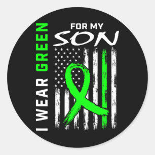 Green Son Cerebral Palsy Kidney Disease Awareness Ronde Sticker
