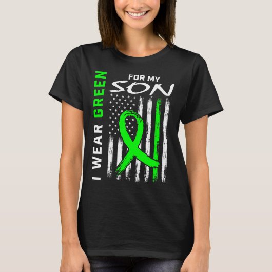 Green Son Cerebral Palsy Kidney Disease Awareness T-shirt (Voorkant)