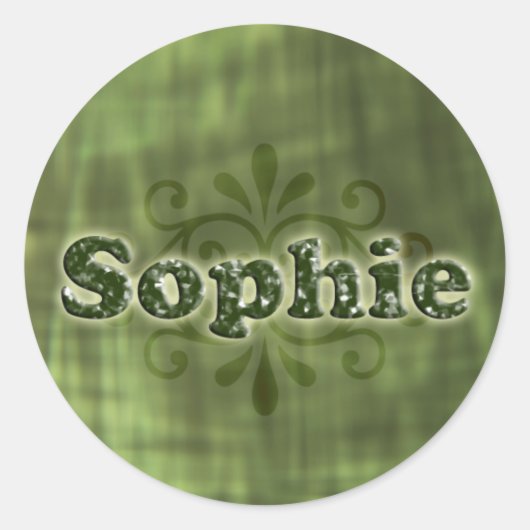 Green Sophie Ronde Sticker (Voorkant)