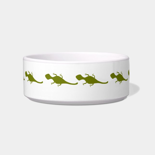 Green Southwestern Art Lizard Voerbakje (Voorkant)