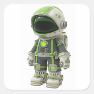 Green Space Explorer Vierkante Sticker