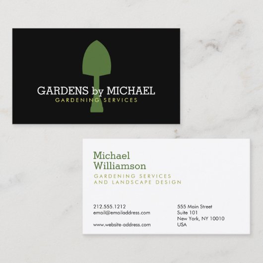 Green Spade Gardening Services Visitekaartje (Voorkant / Achterkant)