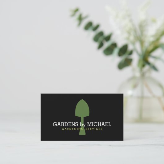 Green Spade Gardening Services Visitekaartje (Staand voorkant)