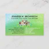 Green Sparking Dog Walker Visitekaartje (Achterkant)