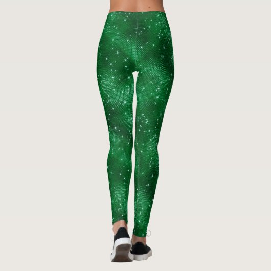 Green Sparkle Glitter Leggings (Achterkant)