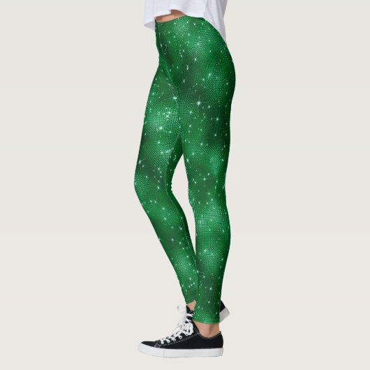 Green Sparkle Glitter Leggings (Links)