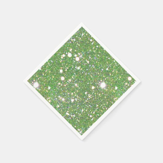 Green Sparkle Standard Cocktail Napkin Servetten (Hoek)