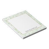 Green Sparkle Stippen Gold Glitz Notitieblok (Schuin)