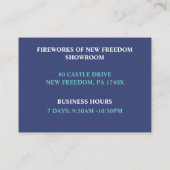 Green Sparkler 4 juli Winkel Verkoop Vuurwerk Visitekaartje (Achterkant)