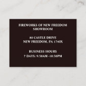 Green Sparkler 4 juli Winkel Verkoop Vuurwerk Visitekaartje (Achterkant)