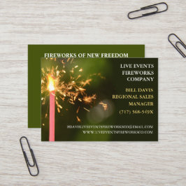 Green Sparkler 4 juli Winkel Verkoop Vuurwerk Visitekaartje