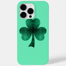 Green Sparkles Shamrock St. Patrick' Day turquoise Case-Mate iPhone Case