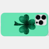 Green Sparkles Shamrock St. Patrick' Day turquoise Case-Mate iPhone Case (Achterkant (horizontaal))