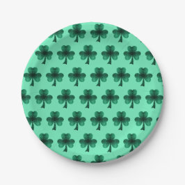 Green Sparkles Shamrock St. Patrick's Day patroon Papieren Bordje