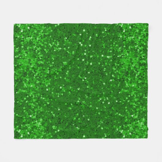 Green sparkling faux glitter pattern  fleece deken (Voorkant (Horizontaal))