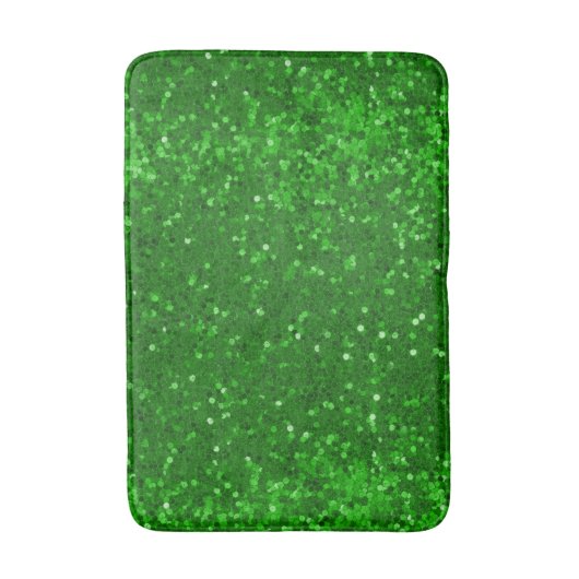 Green sparkling glitter pattern badmat (Voorkant Verticaal)