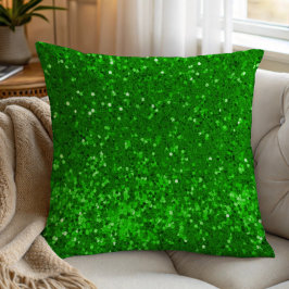 Green sparkling glitter pattern kussen