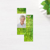 Green Sparkly Elegant Memorial Bladwijzer Mini Visitekaartjes (Bureau)