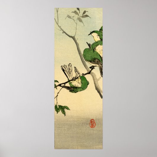 Green Sparrows no.1 Poster (Voorkant)