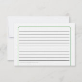 Green Spatula Recipe Card Kaart (Achterkant)