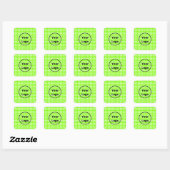 Green sphere circles white vierkante sticker (Vel)