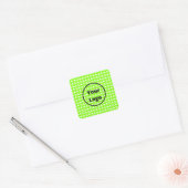 Green sphere circles white vierkante sticker (Envelop)