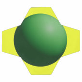 Green Sphere on Yellow Soccer Ball Voetbal (Enkel)