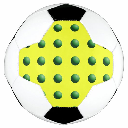 Green Spheres on Yellow  Voetbal (Voorkant)