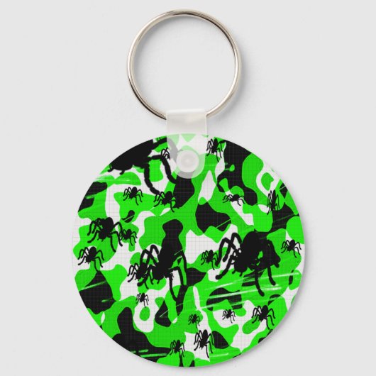 Green Spider Camo Sleutelhanger (Voorkant)
