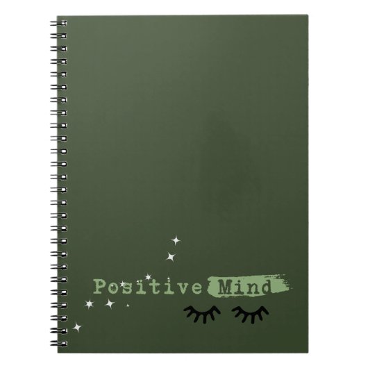 Green Spiral Notitieboek - "Positive Mind" Journal (Voorkant)