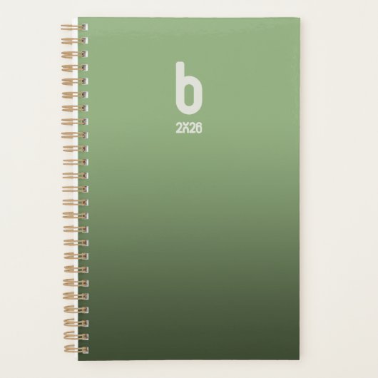 Green Spiral Planner – 2026 Breath (Voorkant)