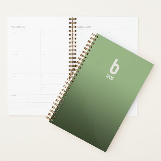 Green Spiral Planner  – 2026 Breath (Display)