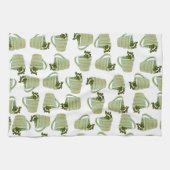Green Spiral Tea Cup met foto van Mint Theedoek (Horizontaal)