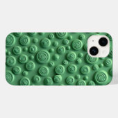 Green Spiral Texture iPhone Case Modern Look (Achterkant (horizontaal))