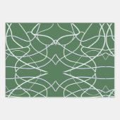 Green Spirit Minimalist Line Art Abstracte print Inpakpapier Vel (Voorkant 3)