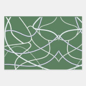 Green Spirit Minimalist Line Art Abstracte print Inpakpapier Vel (Voorkant 2)