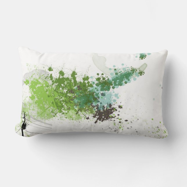 Green Splash Pillow Kussen (Voorkant)