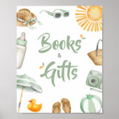 Green Splish Splash Baby shower Boeken en geschenk Poster (Voorkant)