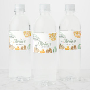 Green Splish Splash Baby shower Waterfles Etiket