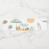 Green Splish Splash Baby shower Waterfles Etiket (Enkel label)