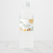Green Splish Splash Baby shower Waterfles Etiket (Voorkant)