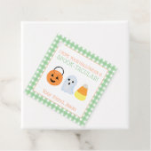 Green Spook-tacular Halloween Spooky Trick Treat Bedankjes Labels (In situ)